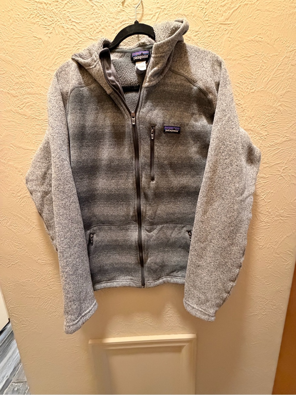 Grey Patagonia Hooded Jacket- Sz LG